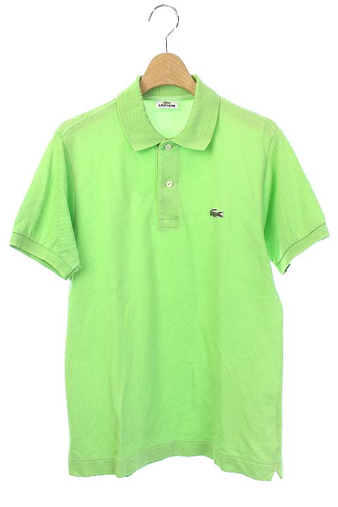 ラコステ LACOSTE ポロシャツ 半袖 2 黄緑 /HA メンズ 143
