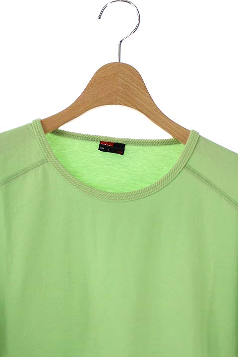 ディーゼル DIESEL Tシャツ カットソー プリント 半袖 L 黄緑
