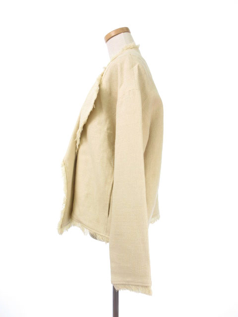 未使用品 クラネ CLANE ジャケット フリンジ コットン リネン 36  