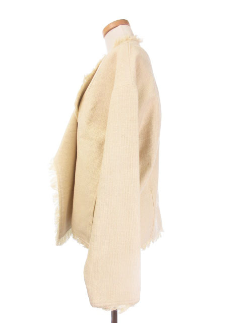 未使用品 クラネ CLANE ジャケット フリンジ コットン リネン 36  