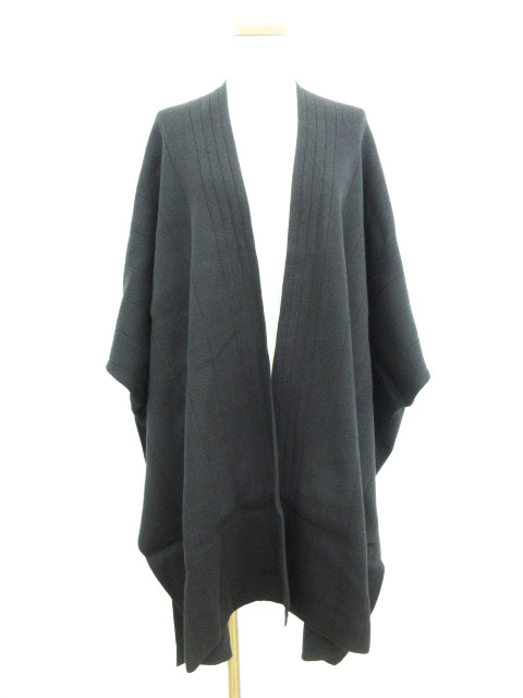 クラネ CLANE カーディガン ニット ロング ドレープ コットン F 黒 ブ  