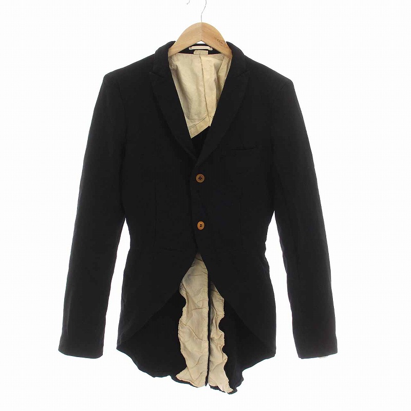 ブラック コムデギャルソン 目だた 燕尾 ジャケット タキシード 