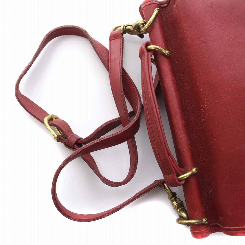 希少カラー✨オールドコーチ 2way ショルダーバッグ 9927 赤 USA製 コーチ COACH オールドコーチ 9927 ハンドバッグ ショルダー
