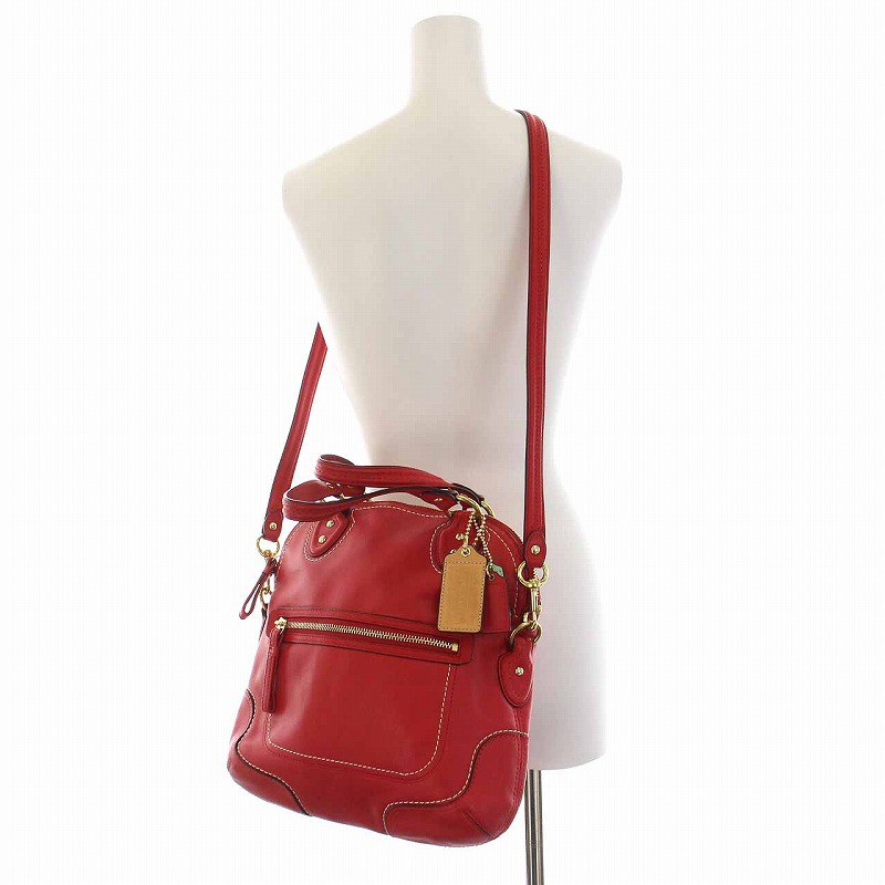 コーチ COACH 22422 ハンドバッグ ショルダーバッグ 2WAY 赤