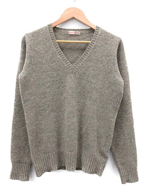 プラダスポーツ PRADA SPORT セーター ニット Vネック 長袖 46 グレー 