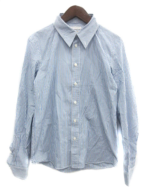 ナンバーナイン NUMBER (N)INE ALUMO シャツ ストライプ 長袖 2 白 青  