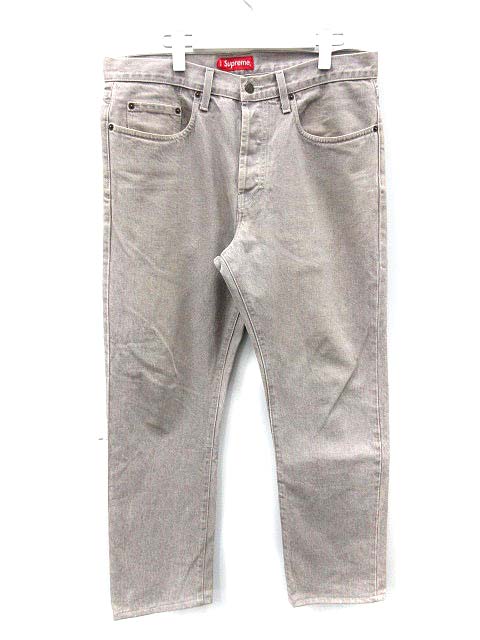 Supreme グレー ストレートデニム 36 Supreme グレー デニムパンツ ストレート
