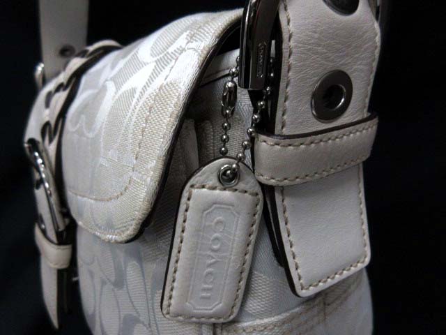 コーチ COACH ショルダーバッグ シグネチャー キャンバス 白 6314 /DT ● ■CA レディース