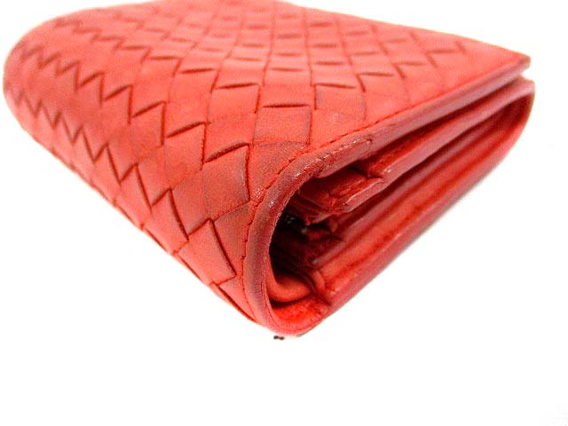 Bottega Veneta レザー 二つ折り財布 オレンジ ボッテガヴェネタ BOTTEGAVENETA 二つ折り長財布 レザー