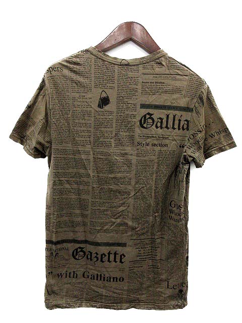 ジョンガリアーノ JOHN GALLIANO Tシャツ カットソー 総柄 Vネック 