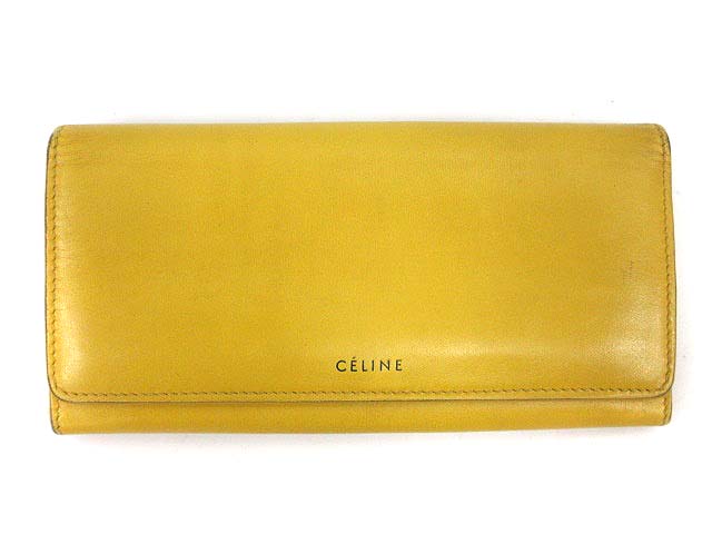 セリーヌ CELINE 長財布 二つ折り レザー 黄 /NT9 □CA