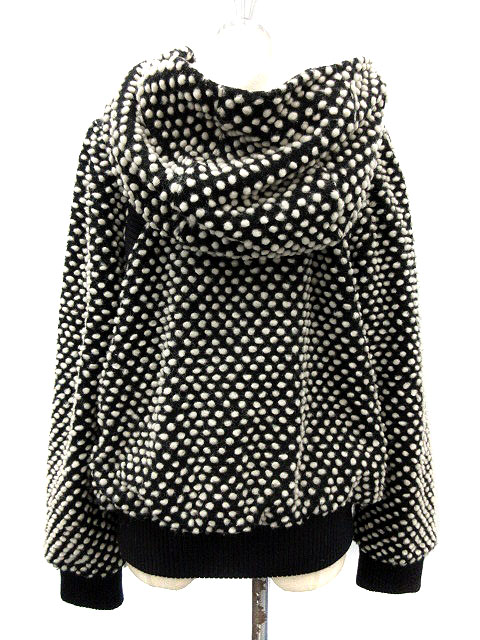 ツモリチサト TSUMORI CHISATO ジャケット フード 水玉 ドット 2 黒 白