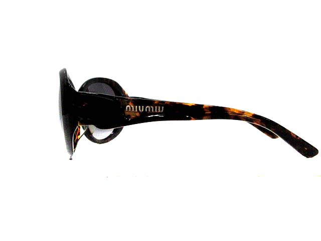 ミュウミュウ miumiu サングラス べっ甲柄 59□15 135 黒 茶 SMU191