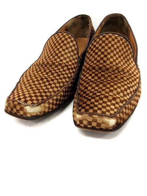 ルイヴィトン LOUIS VUITTON フラットシューズ スリッポン ハラコ 