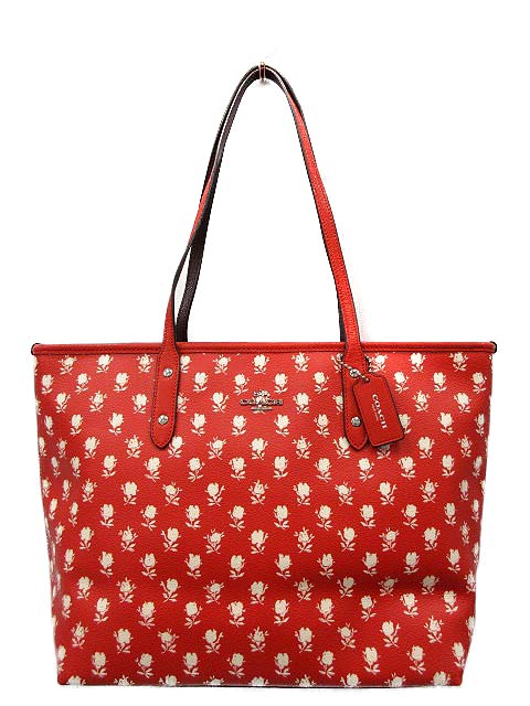 コーチ COACH トートバッグ ショルダー 花柄 フローラル シティジップ 