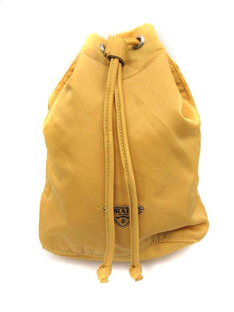 プラダ 巾着袋 イエロー （PRADA(プラダ) / 巾着/ポーチ/ナイロン/YLW 