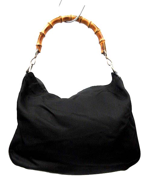 GUCCI グッチ GGナイロン バンブー ハンドバッグ トートバッグ レザー  