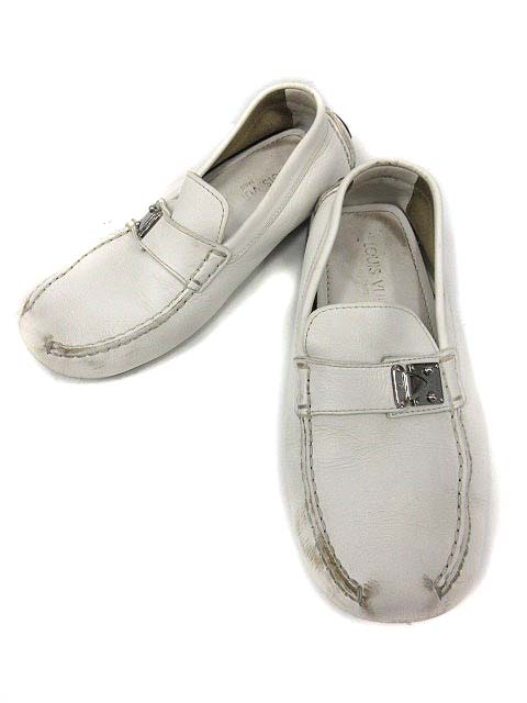 ルイヴィトン Louis Vuitton ローファー ドライビングシューズ レザー 5 5 白 ホワイト Kh Ca17 メンズ 144 ベクトルパーク