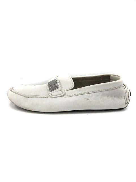 ルイヴィトン Louis Vuitton ローファー ドライビングシューズ レザー 5 5 白 ホワイト Kh Ca17 メンズ 144 ベクトルパーク