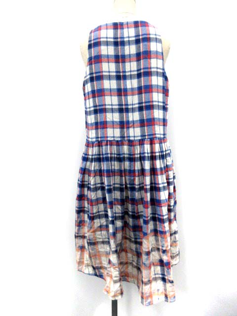 シーニューヨーク Sea New York ワンピース ノースリーブ ひざ丈 チェック 2 青 赤 白 Dh8 Ca新1 レディース 144 ベクトルパーク