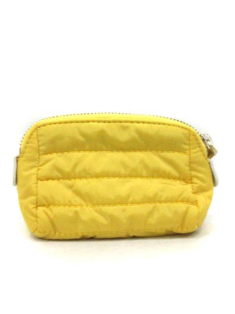 モンクレール MONCLER ポーチ 化粧ポーチ ミニ ナイロン イエロー 黄色