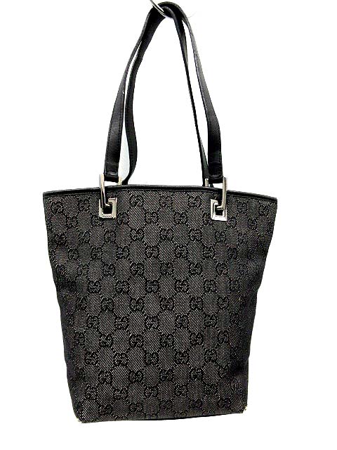 グッチ GUCCI バッグ トート ハンド ショルダー GGキャンバス 黒