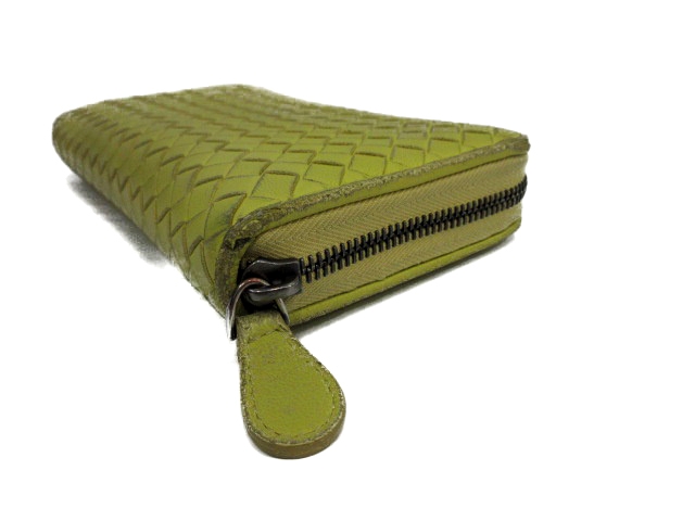 ボッテガヴェネタ　ラウンドファスナー　長財布　イントレチャート　イエロー ボッテガヴェネタ ［Bottega Veneta］ イントレ ラウンド