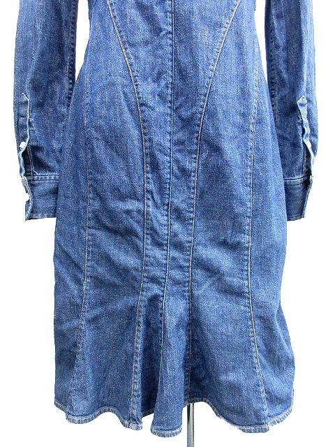 ポロ ラルフローレン Polo Ralph Lauren ワンピース シャツワンピース ミモレ ロング デニム ジーンズ 2 インディゴ Tc7 レディース 144 ベクトルパーク