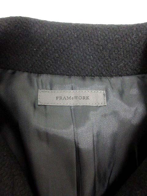 フレームワーク Framework コート シングル ウール 38 黒