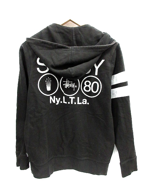 stussy ステューシー ジップアップフードパーカー 袖プリント（STUSSY 