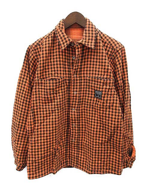 グッドイナフ GOODENOUGH シャツ リバーシブル チェック 長袖 L