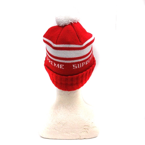 Supreme Big Stripe Beanie 赤 ボンボン Supreme Brushed Stripe Beanie (FW24) - $44