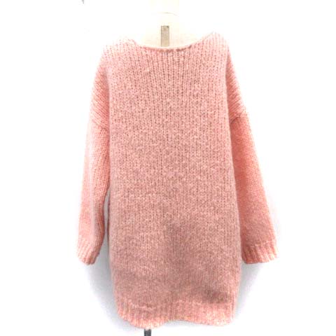 マリメッコ marimekko ニット セーター 長袖 無地 ピンク S /DJ