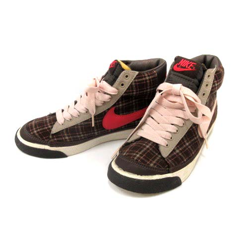ナイキ Nike ハイカットスニーカー チェック 7 茶 3011 Dh25 D レディース 144 ベクトルパーク