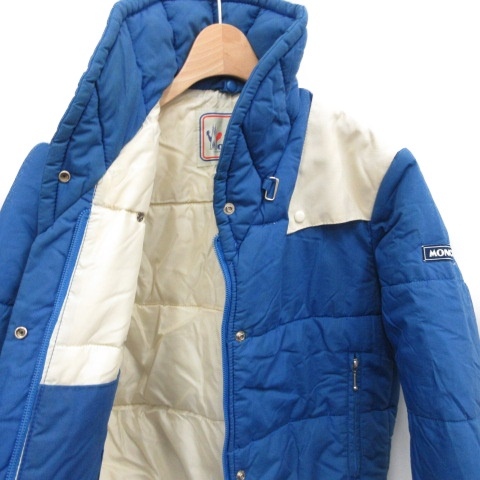 モンクレール MONCLER スキーウェア ジャケット ブルゾン 中綿 L 青 白  