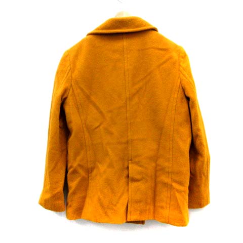 GREENLABELオレンジ ウール ピーコート