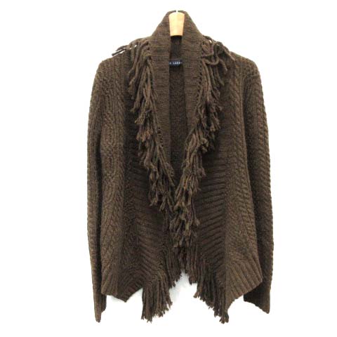 RALPH LAUREN カーディガン ニット ショート フリンジ カシミヤ混 
