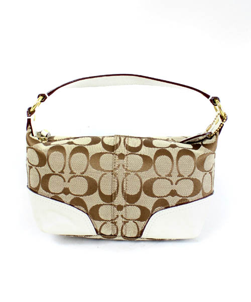 A823 コーチ アクセサリーポーチ 極小 本革 ミニハンドバッグ ベージュ A823 コーチ アクセサリーポーチ 極小 本革 ミニハンドバッグ ベージュ