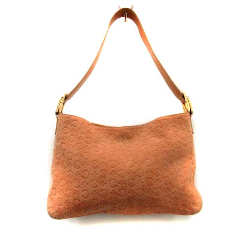 セリーヌ CELINE ショルダーバッグ マカダム柄 スエード ベージュ /DT 