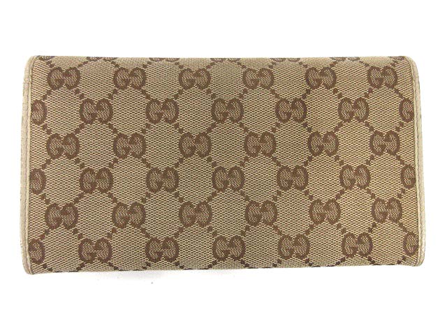 グッチ GUCCI 長財布 札入れ GGキャンバス 二つ折り キャンバス