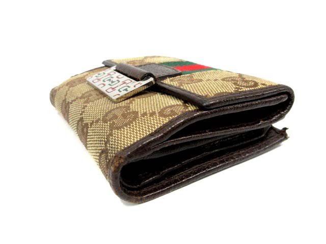 グッチ GUCCI 財布 二つ折り 小銭入れ シェリーライン GG