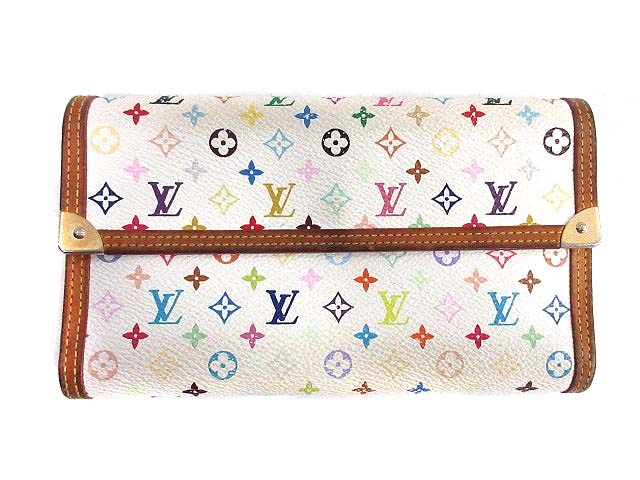 ルイヴィトン LOUIS VUITTON 長財布 三つ折り モノグラム マルチカラー 