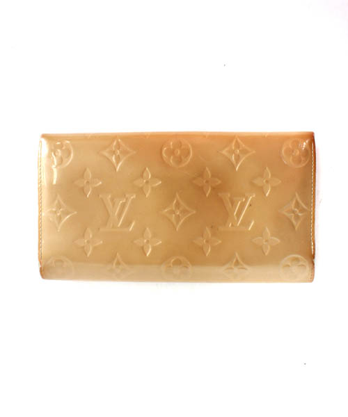 ルイヴィトン 二つ折り長財布 ポルトフォイユ ルイーズ M61581 ポピーペタル 中古 エナメル ロゴ ピンク LV LOUIS VUITTON 〇〇LOUIS VUITTON ルイヴィトン ヴェルニ ポルトフォイユ ルイーズ 二