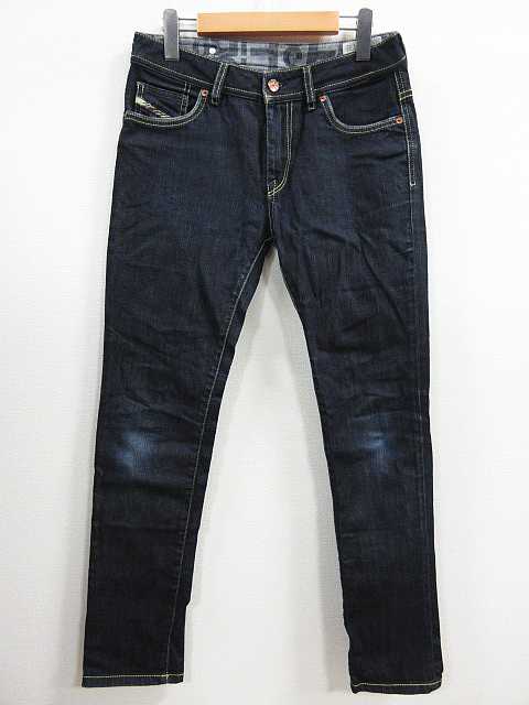 DIESELダメージデニムW27 FLOY DIESEL 「DIESEL」 ダメージ加工デニムパンツ 27 ネイビー