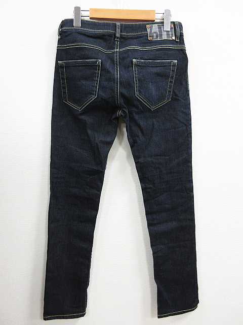 DIESELダメージデニムW27 FLOY DIESEL 「DIESEL」 ダメージ加工デニムパンツ 27 ネイビー