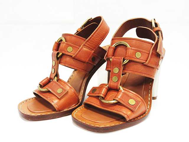 セリーヌ CELINE メタルヒール サンダル シルバーヒール 3512062014  