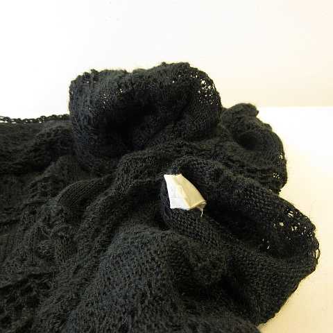 ピンクハウス カーディガン　黒 ピンクハウス PINK HOUSE カーディガン 半袖 メッシュ 透かし編み