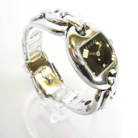 グッチ GUCCI 121.5 マリーナチェーン 3Pダイヤ 腕時計 クオーツ SS