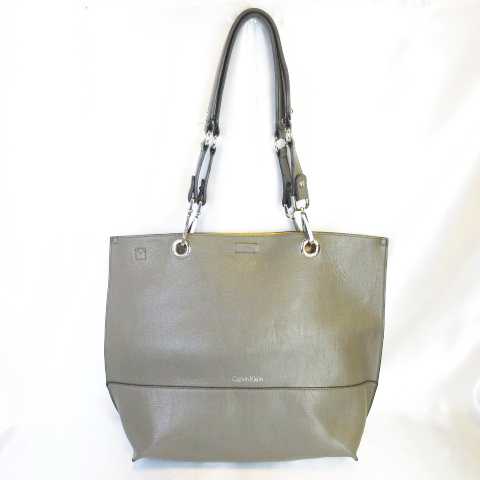 カルバンクライン Calvin Klein トートバッグ ワンショルダー リバーシブル レザー イエロー グレー Mh0721 レディース 145 ベクトルパーク