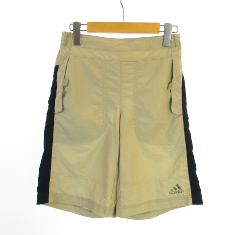 アディダス Adidas キッズ ハーフパンツ ショートパンツ ナイロン バイカラー ベージュ ブラック 150 As0811 キッズ 145 ベクトルパーク